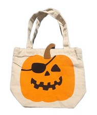 NWOT Halloween Canvas Tote Bag Candy Bag Gift Bag Trick or Treat Bag Pumpkin