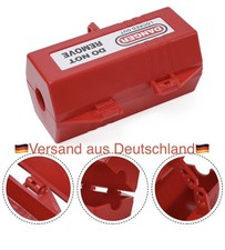 Sicherheitsbox Steckdosen/Stecker Verriegelung rot 118x65x65mm