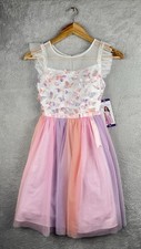 Jona Michelle Girls Dress Pink Purple Butterfly Tulle Party Size Age 10