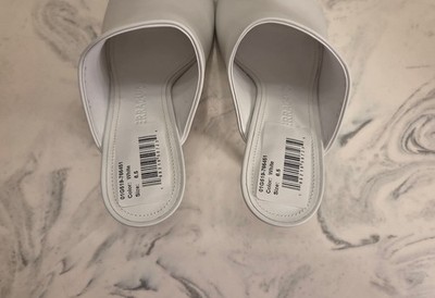 New! Salvatore Ferragamo 'Era' Slide Sandals Optic White Womens 6