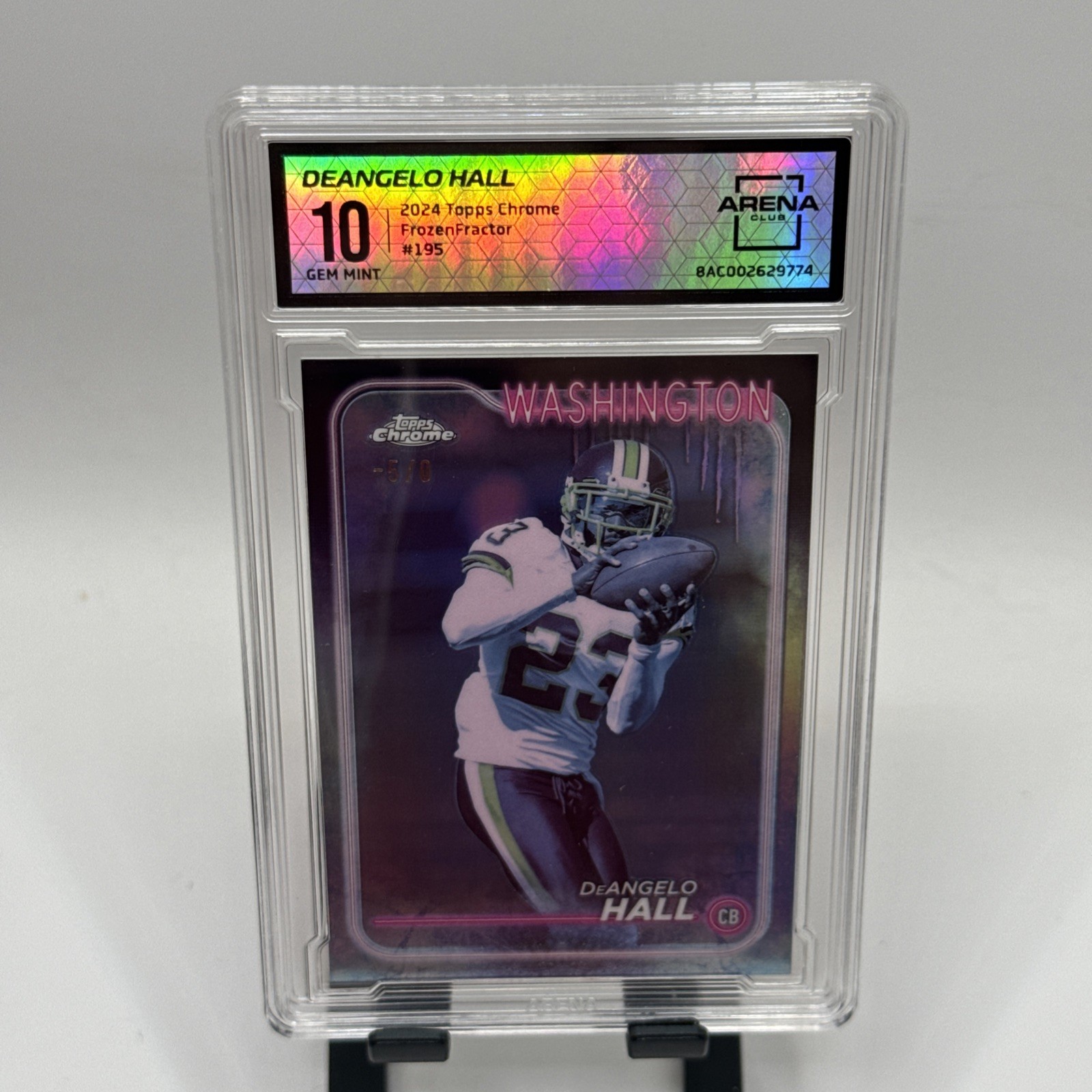 2024 Topps Chrome #195 DeAngelo Hall FrozenFractor -5/0
