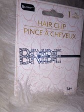 1 Bobby Pin Bride Rhinestone Hair Clip Wedding Bridal Shower Silver Tone Women