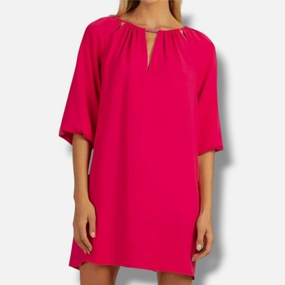 Trina Turk Women's Pink Lyra Cutout A-Line Dress Size M