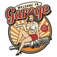 Retro Vintage, Old School Ace Cult Rockabilly Style Label - Garage R149-01
