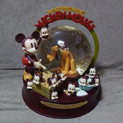 Rare Disney 75th Anniversary Snow Globe: Mickey & Pluto