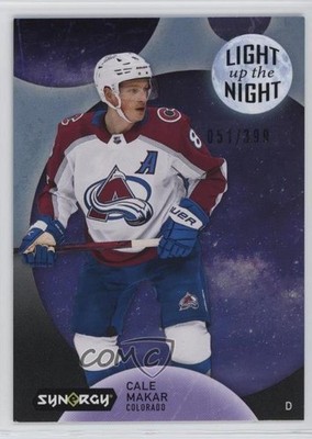 2022-23 Upper Deck Synergy Light Up The Night Blue 51/399 Cale Makar #LN-MA 06rp