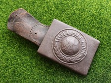 Original WW2 Relic German Belt Buckle Gott Mit Uns = Weimar = Battle dam. M.1921