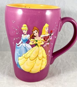 Disney Princess 3D Embossed Coffee Tea Cup Mug Let The Enchantment Begin Purple