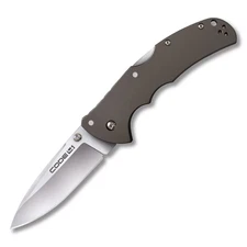 Cold Steel Code 4 Folding Knife Gray 3.5 Inch Plain Satin Spear Point CS58PS