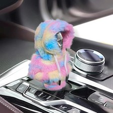 Universal Plush Hoodie Car Shift Knob Cover, Cozy Gear Shift Cover for Manual an