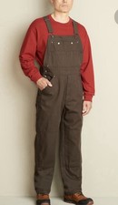 NWT Duluth Trading Co. Men's Dark Brown Fire Hose Bib Overalls   Size 44 X 28
