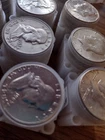 silver franklin half dollars roll 20