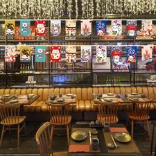 Japanese Style Lucky Cat Hanging String Flag Sushi Restaurant Bunting Banners