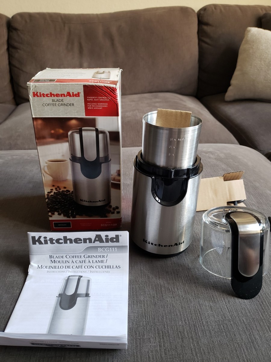 KitchenAid BCG111OB Blade Coffee Grinder Onyx Black, 12-Cup