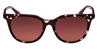 Web WE347 55F Burgundy Round Plastic Sunglasses Frame 53-18-140