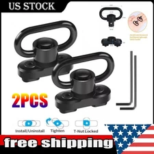 2Pcs M-LOK MLOK Quick Release Sling Mount Push Button QD Sling Swivel Adaptor