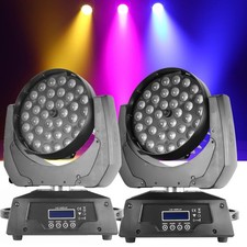 2PCS 360W RGBW LED Wash Zoom Moving Head Light DMX DJ 36X10W Beam Stage Lighting