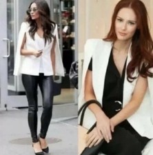 Zara New White Cape Kimono Poncho Jacket Size M Trinny