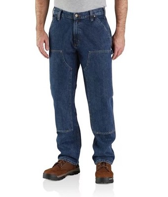NWT Carhartt Loose Original Fit Double-Front Washed Logger Dungaree B73DST 32x32