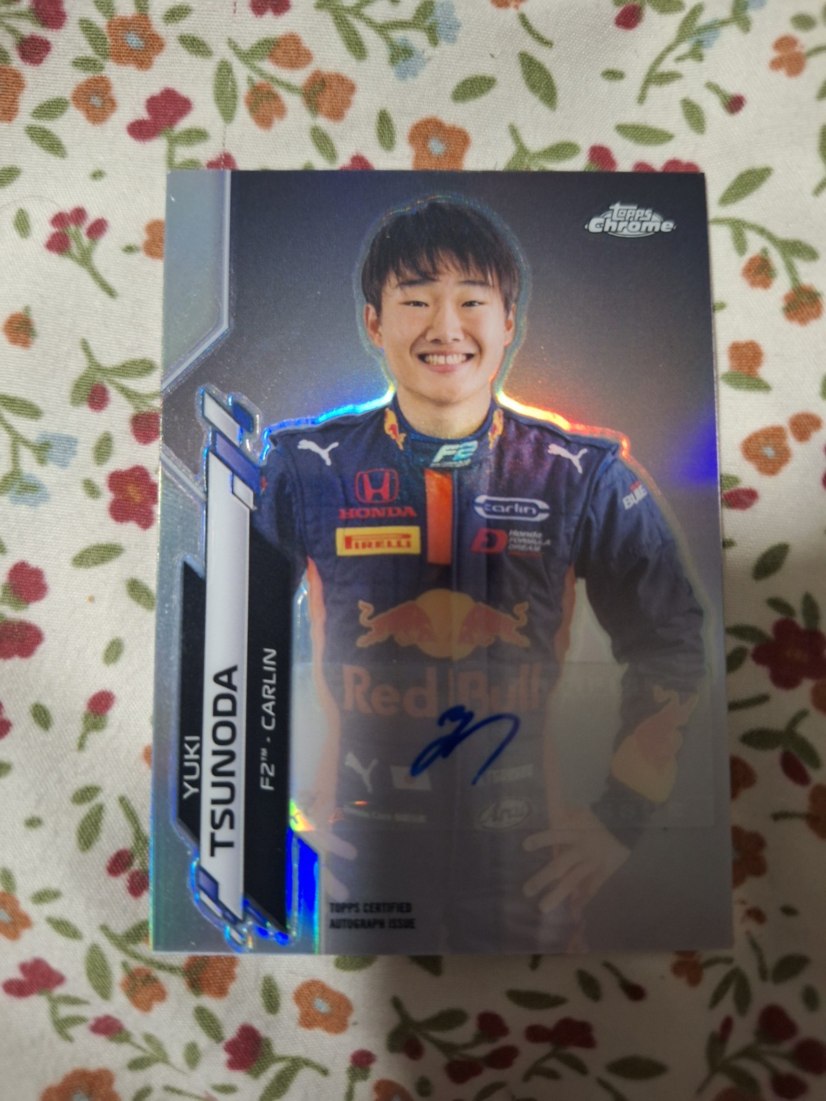 2020 Topps Chrome Formula 1 Auto /541 Yuki Tsunoda #F1A-YT Autograph