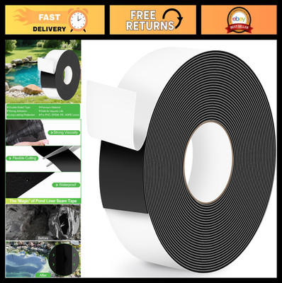 Waterproof Double-Sided Pond Liner Seam Tape, 3.15'' x 32.8', Self-Adhesive Repai