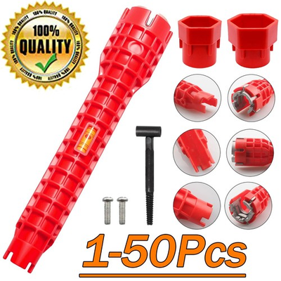 #ad 8 in 1 Faucet Sink Installer Home Multi Tool Pipe Wrench For Plumbers Homeowners $5.59