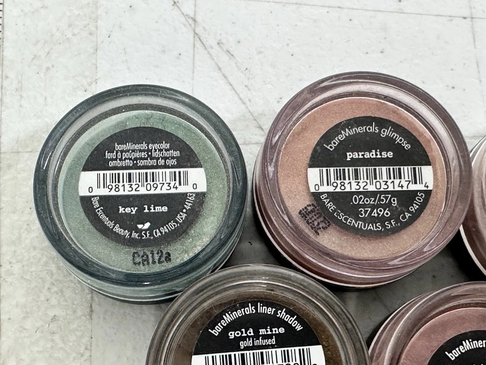bareMinerals 5pc Lot Key Lime Gold Mine Paradise Hint bare skin Rare Glimmer - Image 3 of 4
