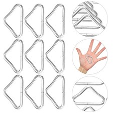 72 Pcs Metal Triangle Ring Steel Rings Kids Trampoline Replacement Parts