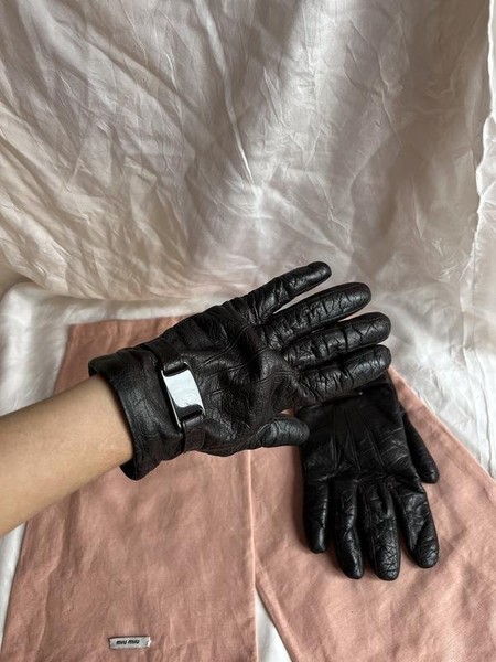 Women Max Mara Gloves Brown Wool 8