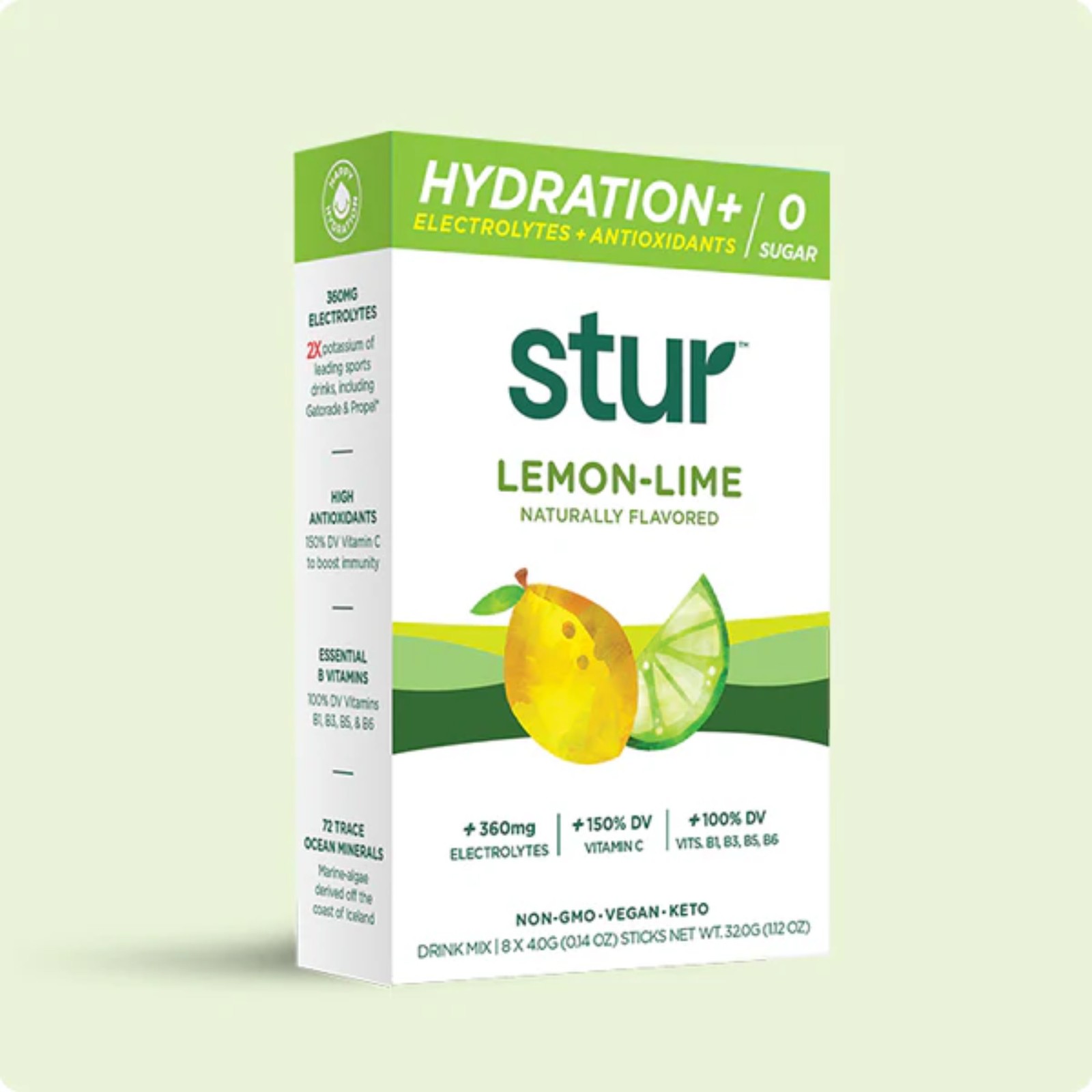 6x Packs STUR Lemon Lime 8ct Drink Water Electrolytes To Go