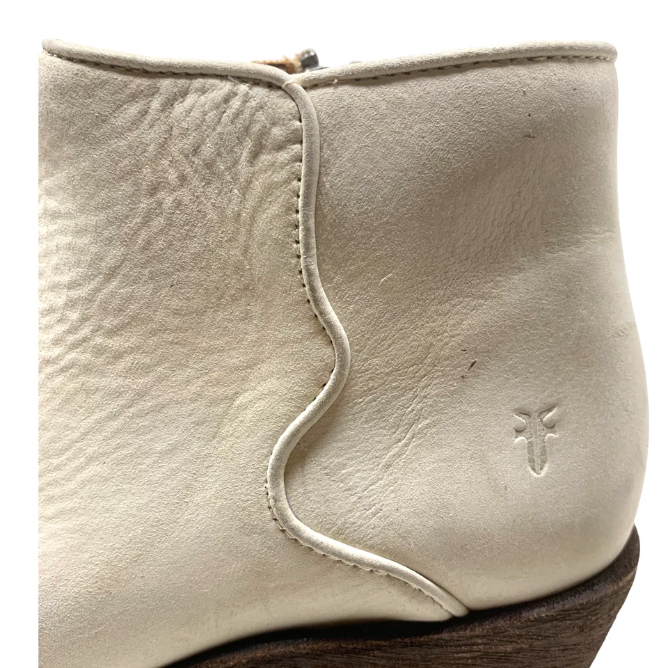 NUEVO Botines Frye Carson Piping Talla 6 Marfil Cuero de becerro Western Nuevos sin caja Foto 4 de 4