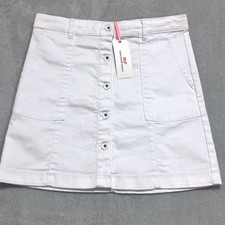 Vineyard Vines Girls Button Front Skirt White Size 14 Preppy Coastal Resortwear
