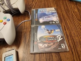 Sega Dreamcast Console HKT-3020 With 2 Controllers, 2 Games 1 vmu TESTED WORKS