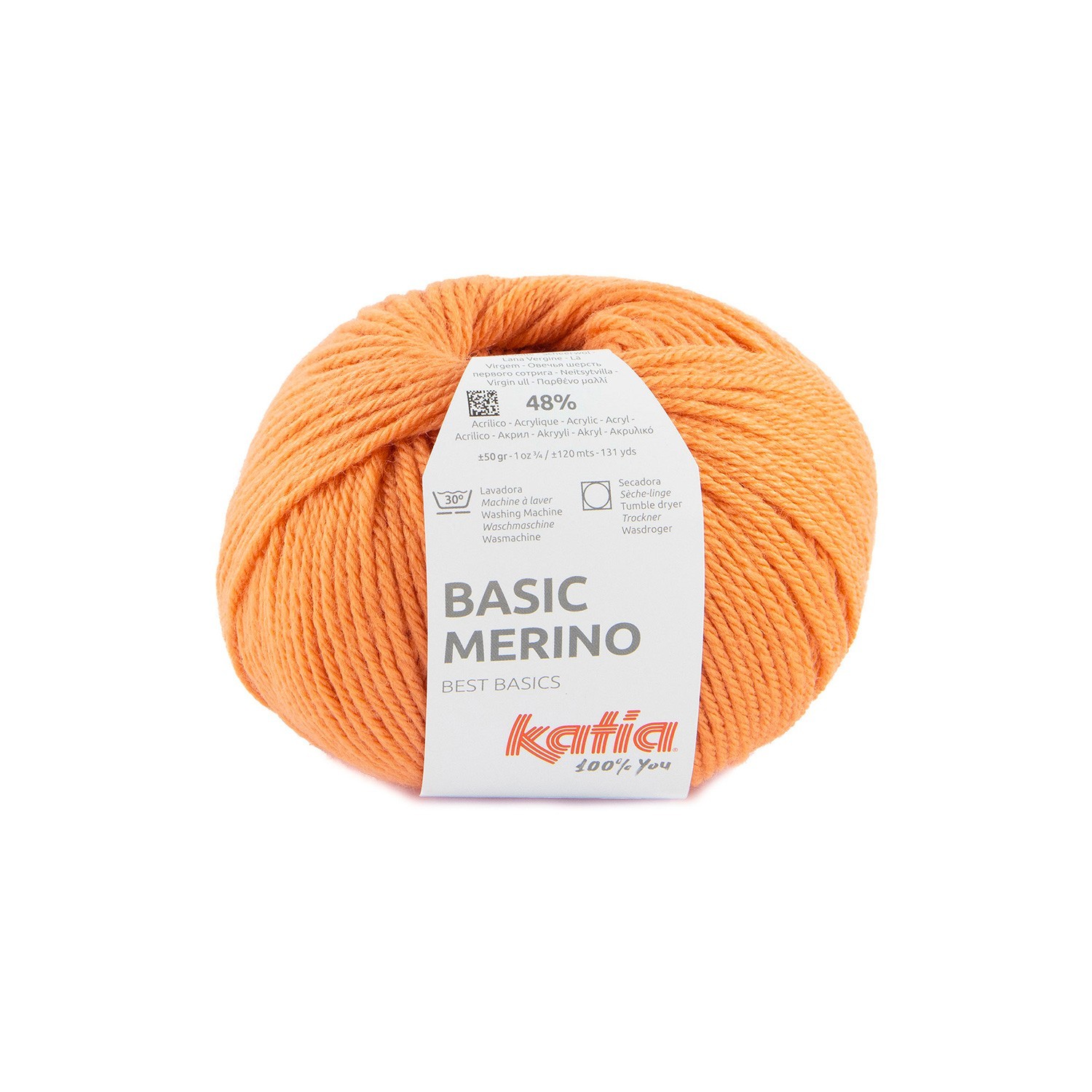 Basic Merino By Katia - Mandarina (92) - 50 G / Approximately 120 M Wool