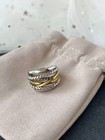 David Yurman Women's 925 Sterling Silver Crossover Wide Ring With Box size 8 — photo 5