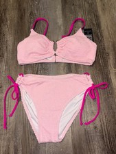 Blooming Jelly Women s Pink String Bikini Set-Sz Small