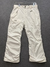 The North Face Girls L 14/16 HyVent Snow Ski Pants White Waterproof Insulated