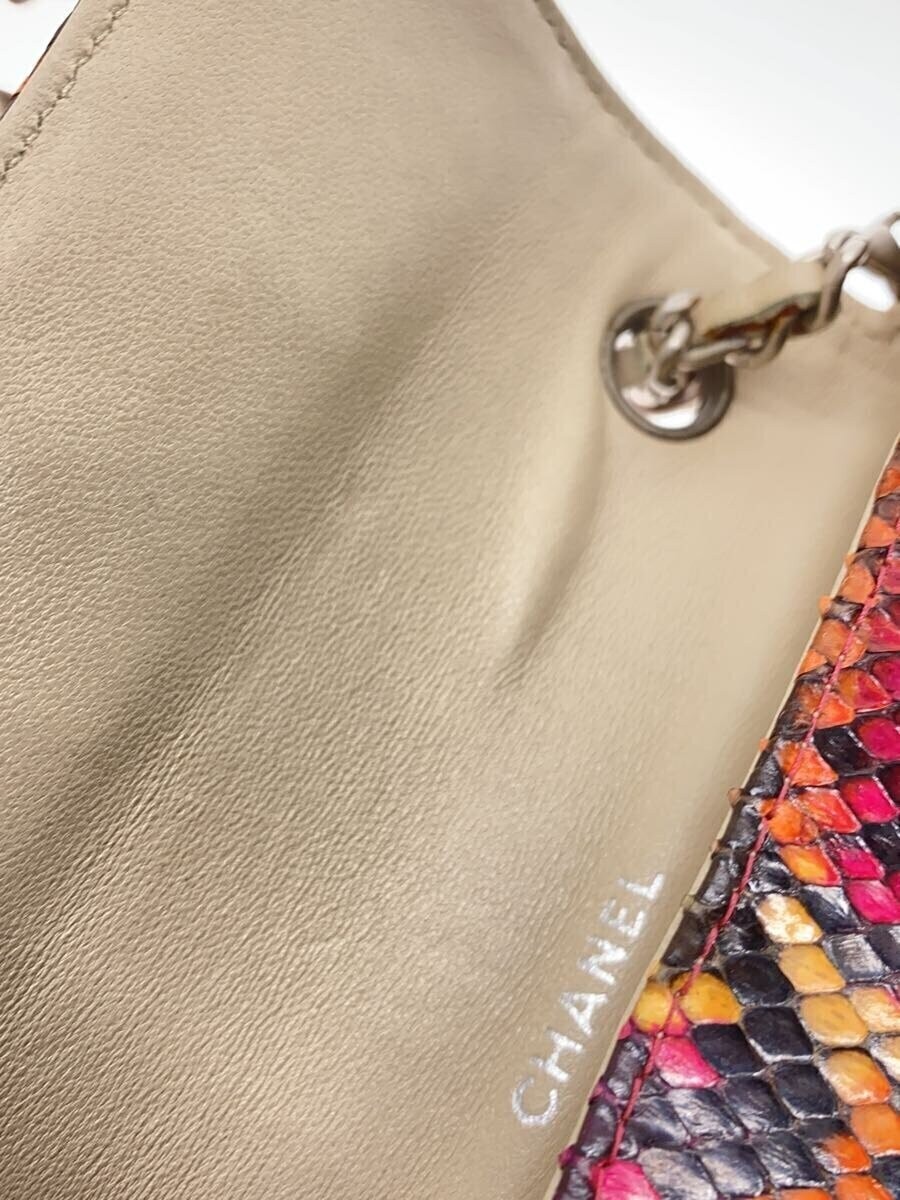 CHANEL Mini Matelasse Python Single Flap Animal P… - image 7