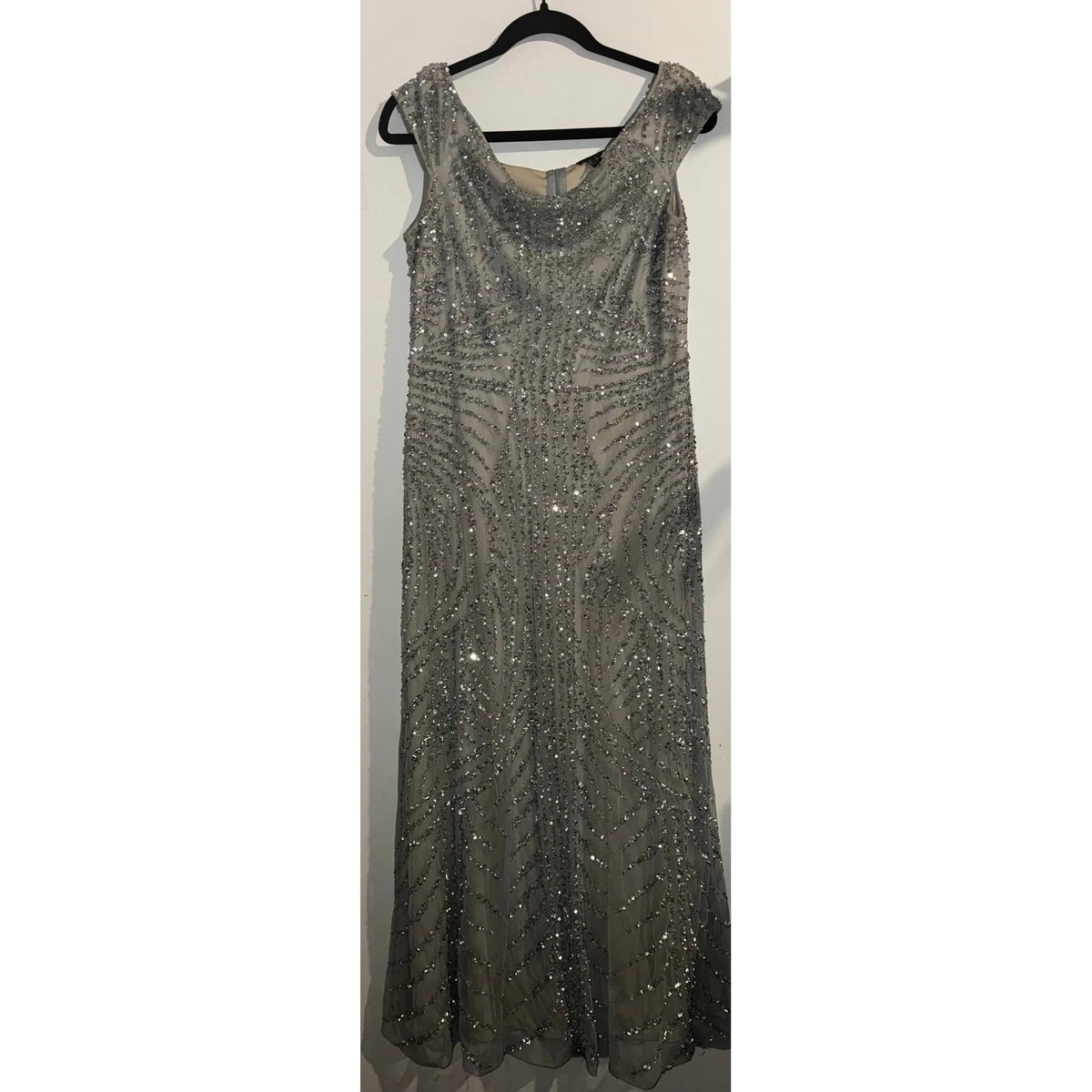 adrianna papell silver sequin dress Adrianna Papell Silver Sequin Mini Dress | Versatile for Any Season