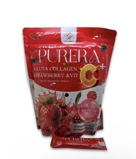 Purera Gluta Collagen Strawberry Vit C Skin, Glutathione Collagen