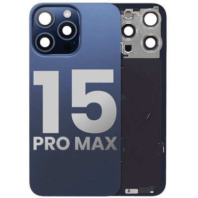 Back Glass W/Steel Plate Charging Magnet,Flashlight Flex For iPhone15 Pro Max
