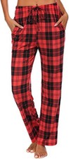 NWOT SZ S Pajama Pants Lightweight Soft Flannel Plaid Casual Lounge Sleep PANTS