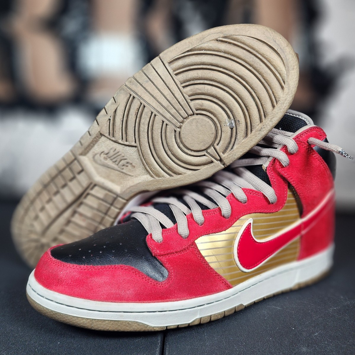 スニーカー NIKE SB Dunk High Pro SB 'Tecate' 2010 AUTHENTIC 2010 NIKE SB DUNK HIGH PRO TECATE BEER METALLIC