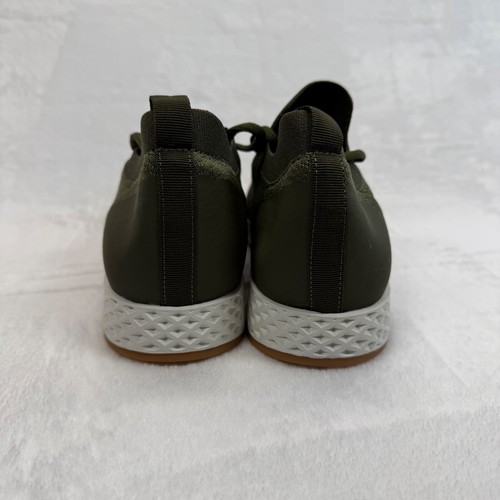 J/Slides Urban Sport Olive Green Knit Sneakers Lace Up Casual Shoes 7W - Picture 5 of 12