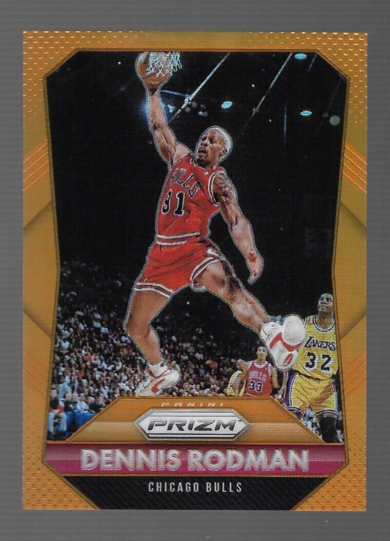 2015-16 Panini Prizm Dennis Rodman Orange   Refractor #63/65