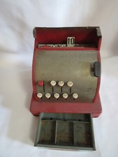 Vintage RED Tom Thumb Metal Toy Cash Register