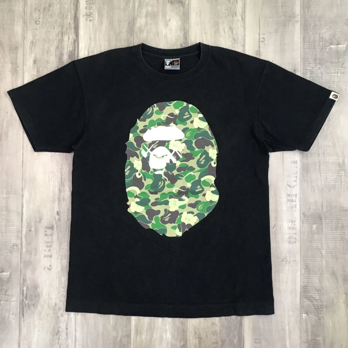 ☆XL☆ kaws × bape bendy big head Tシャツ カウズ a bathing ape ABC