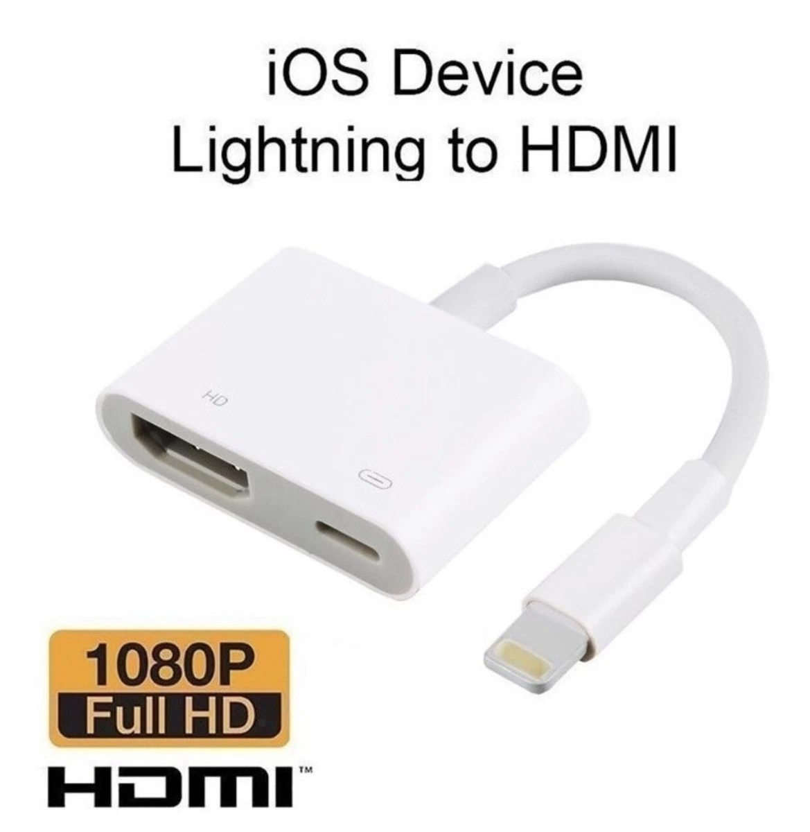 Adaptador Lightning a HDMI 1080P HDTV a digital AV, para iPhone