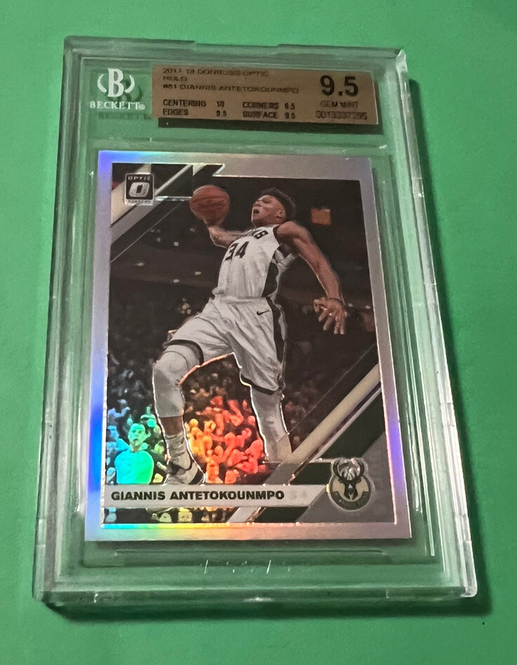 2019-20 Donruss Optic Holo Prizm #81 Giannis Antetokounmpo Bucks BGS 9.5