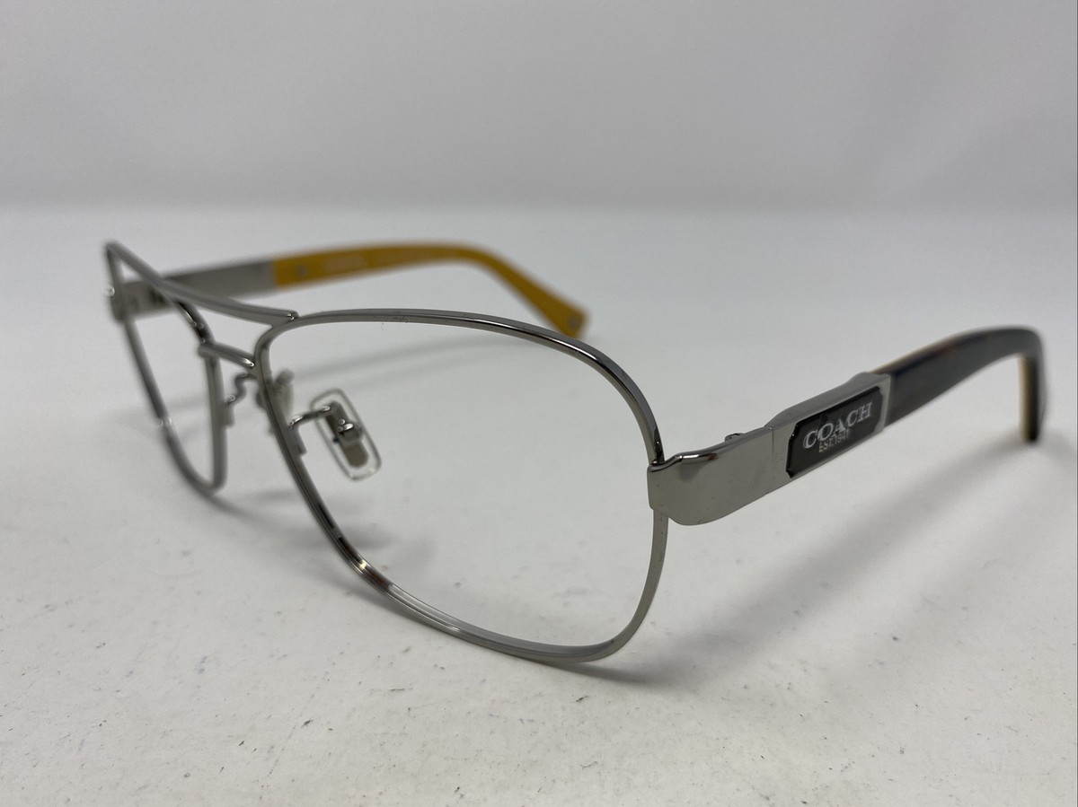 Coach L038 CAROLINE Aviator Sunglasses + Case, Silver w/ Dark Tortoise HC 7012 Coach HC 7012 (L038 Caroline) 9101/13 56-14-130 3N Silver  main image 4